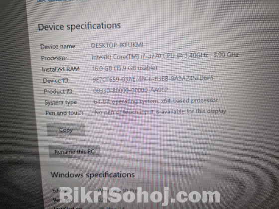 Core i7 3rd gen Computer used
